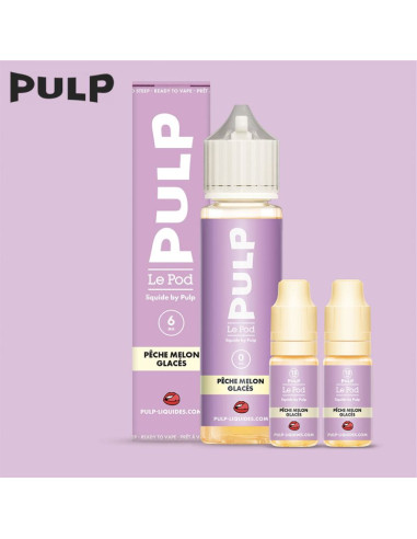 PACK PÊCHE MELON GLACÉS 60ML - LE POD LIQUIDE BY PULP 14,99 € AlkaVape