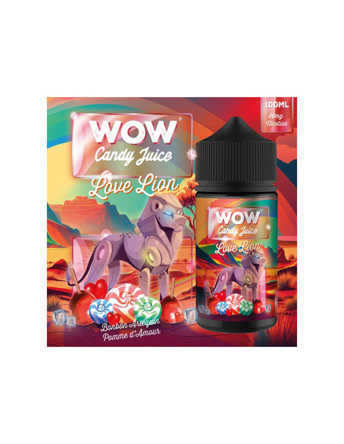 LOVE LION 100ML - WOW CANDY JUICE EVOLUTION BY MADE IN VAPE 17,99 € AlkaVape