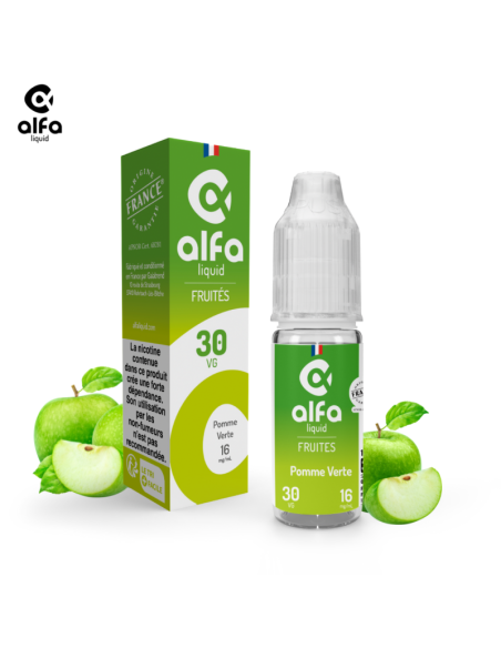 ALFALIQUID FRUITÉS - POMME VERTE 10ML