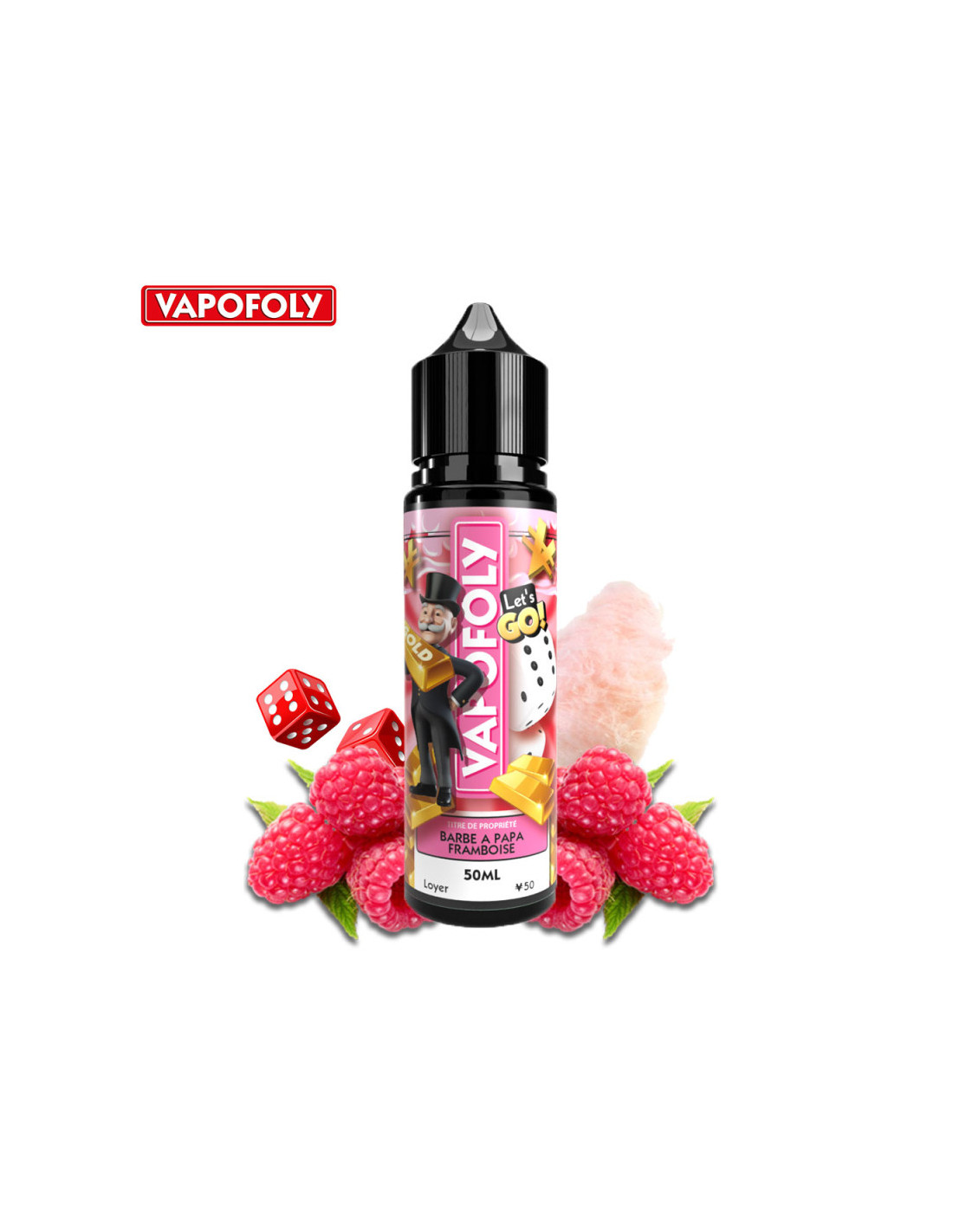 BARBE À PAPA FRAMBOISE 50ML - VAPOFOLY 13,99 € AlkaVape