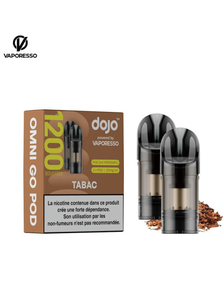 CARTOUCHES CLASSIC (2PCS) 600 PUFFS OMNI GO - DOJO BY VAPORESSO-AlkaVape.fr - Vapotes - E-liquides - Résistances-10,99 €