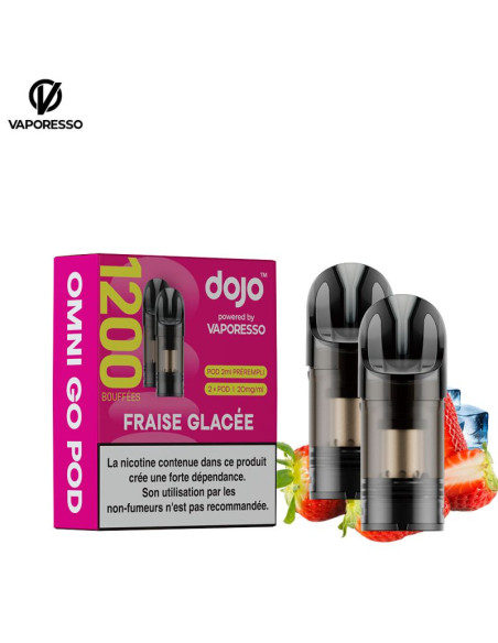 CARTOUCHES STRAWBERRY ICE (2PCS) 600 PUFFS OMNI GO - DOJO BY VAPORESSO