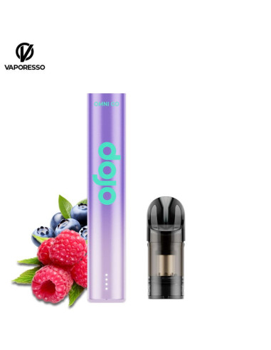 KIT BLUEBERRY RASPBERRY 600 PUFFS OMNI GO 2ML - DOJO BY VAPORESSO