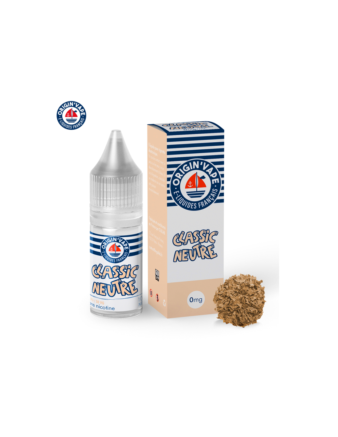 CLASSIC NEUTRE 10ML (BOITE DE 10) - ORIGIN'VAPE 13,99 € AlkaVape