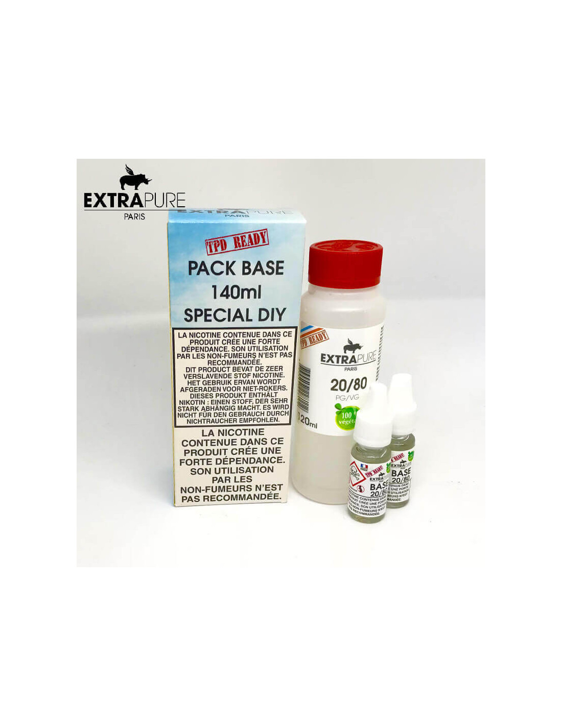 EXTRAPURE: PACK BASE 140ML - 20PG/80VG 6,99 € AlkaVape