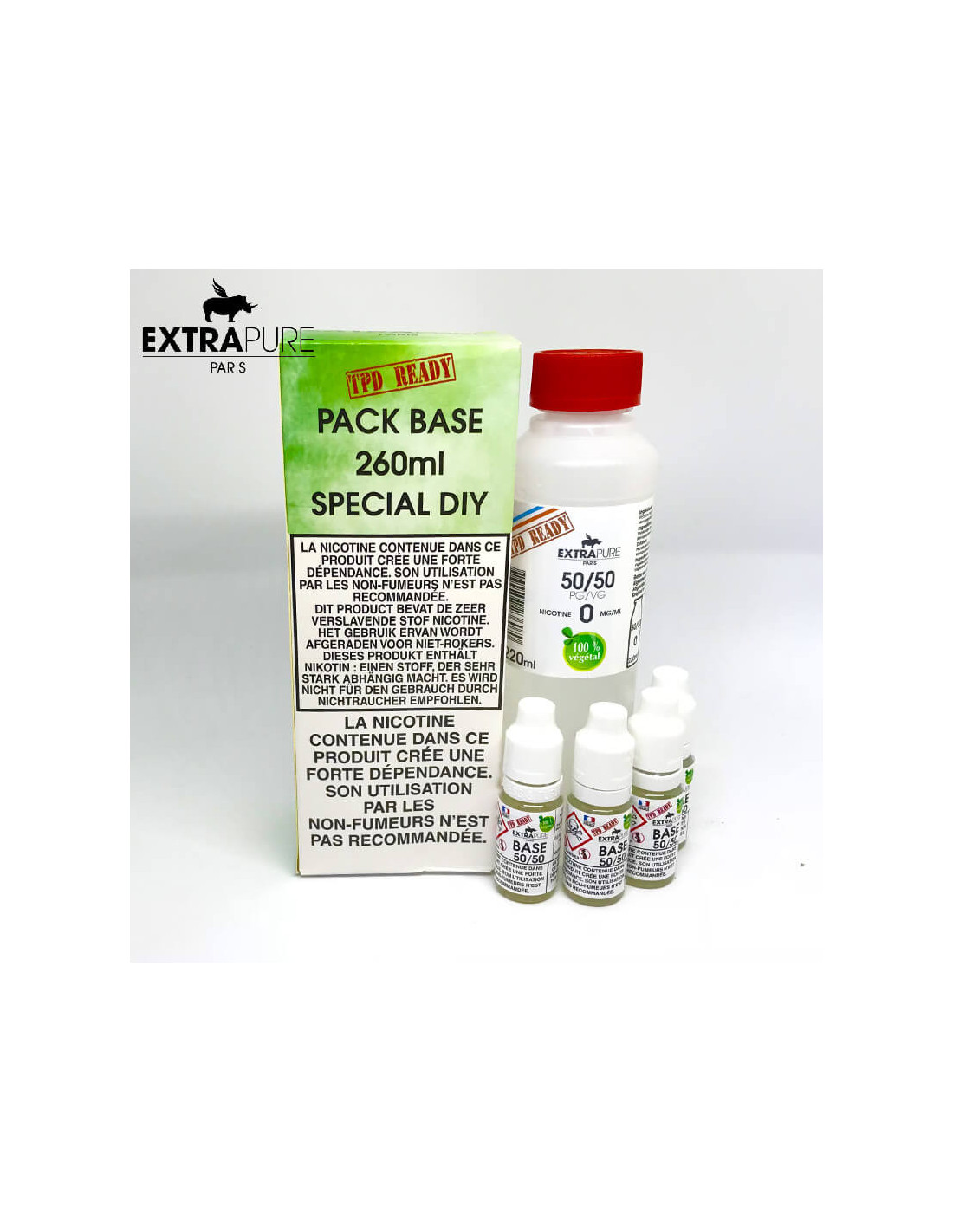 EXTRAPURE: PACK BASE 260ML - 50/50 8,99 € AlkaVape