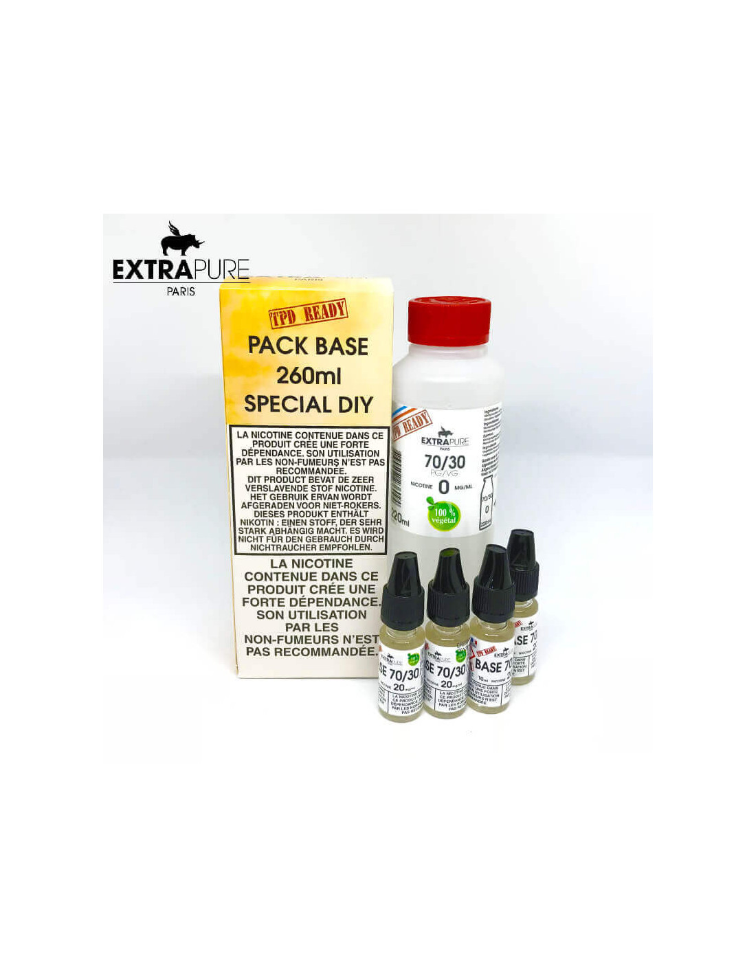 EXTRAPURE: PACK BASE 260ML - 70PG/30VG 8,99 € AlkaVape