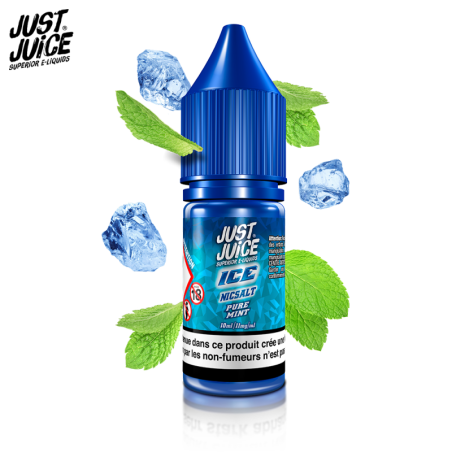 MENTHE PURE ICE 10ML NIC SALT - JUST JUICE-AlkaVape.fr - Vapotes - E-liquides - Résistances-4,99 €