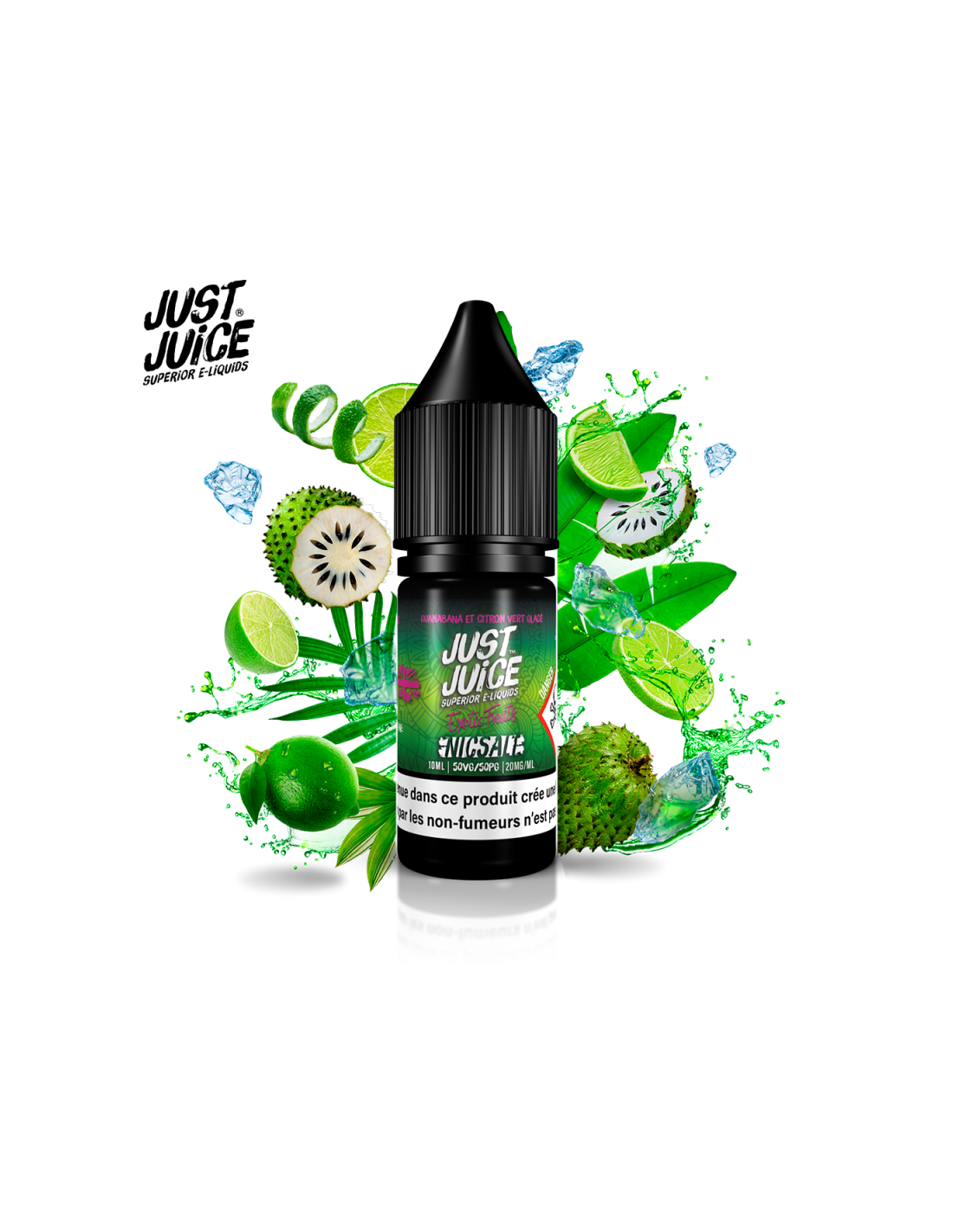 GUANABANA & CITRON VERT GLACÉ 10ML NIC SALT - JUST JUICE 4,99 € AlkaVape