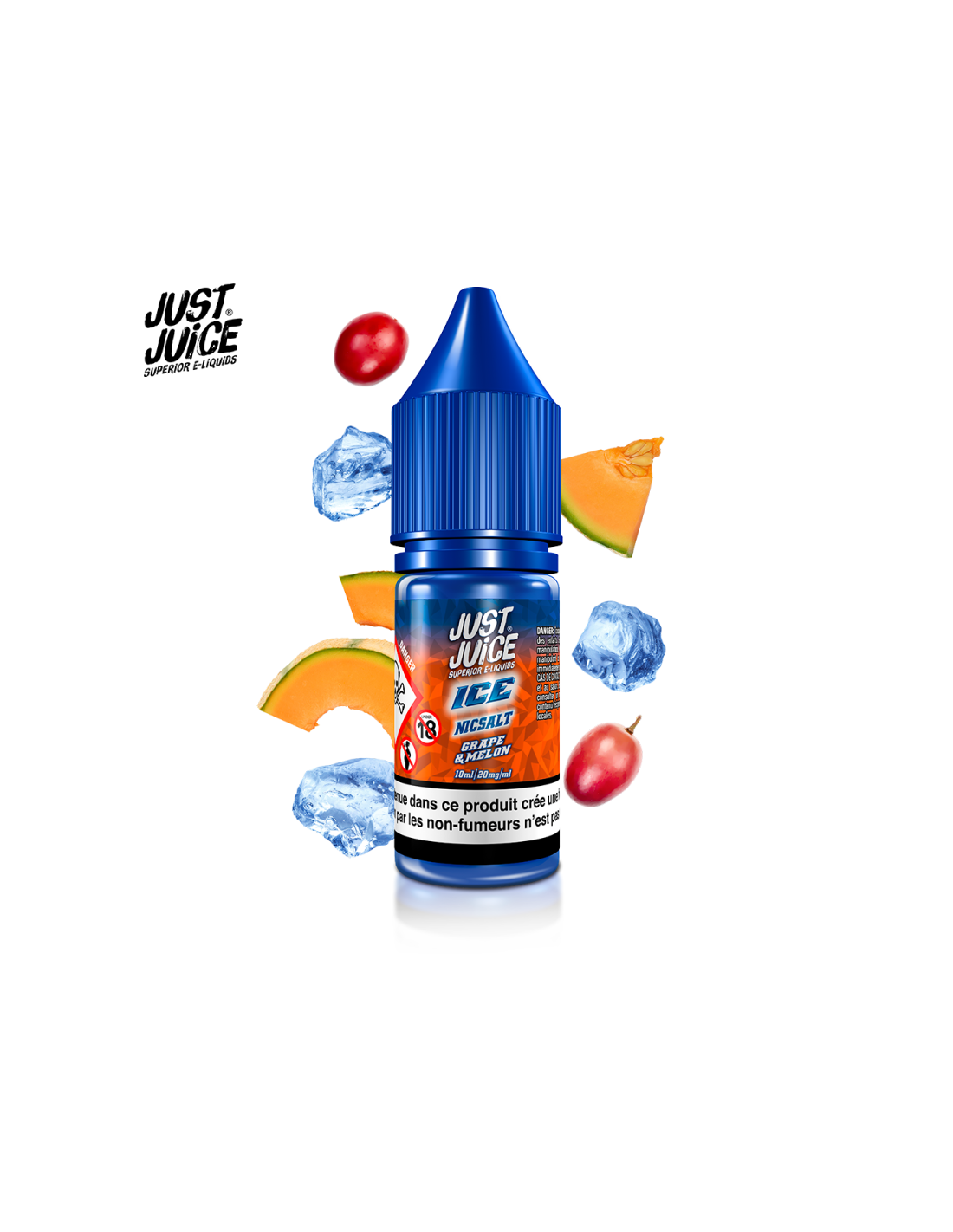 GRAPE & MELON ICE 10ML NIC SALT - JUST JUICE 4,99 € AlkaVape