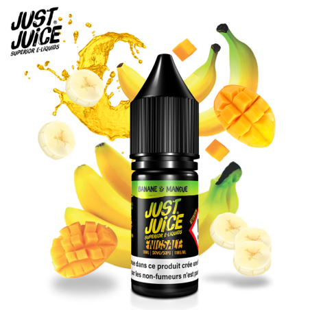 BANANE & MANGUE 10ML NIC SALT - JUST JUICE-AlkaVape.fr - Vapotes - E-liquides - Résistances-4,99 €