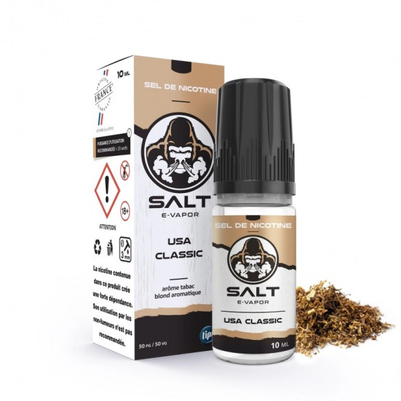 SALT E-VAPOR: USA CLASSIC 10ML - LE FRENCH LIQUIDE-4,99 €-AlkaVape-