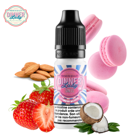 STRAWBERRY MACAROON 10ML NIC SALT - DINNER LADY