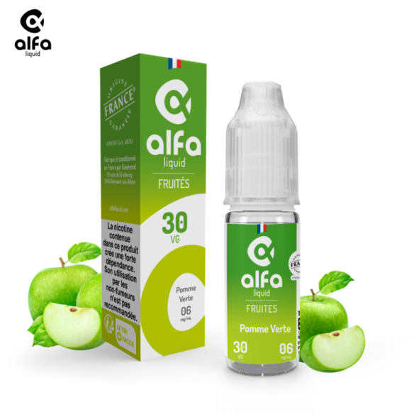 ALFALIQUID FRUITÉS - POMME VERTE 10ML