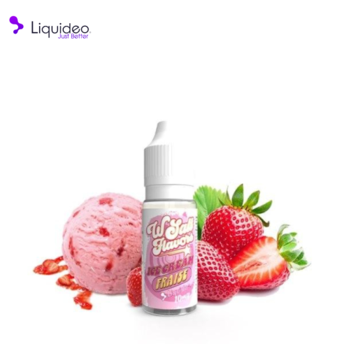 ICE CREAM FRAISE 10ML - WSALT FLAVORS BY LIQUIDEO