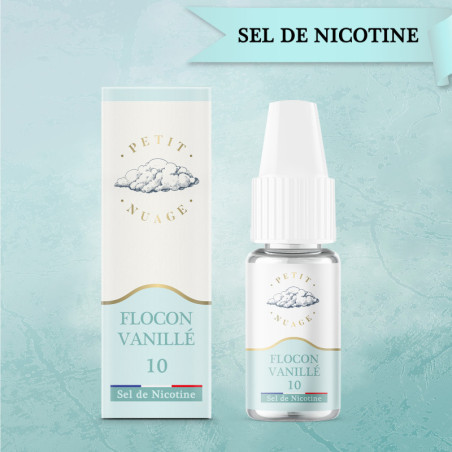 FLOCON VANILLÉ 10ML NIC SALT - PETIT NUAGE-AlkaVape.fr - Vapotes - E-liquides - Résistances-4,99 €
