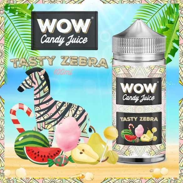 TASTY ZEBRA 100ML - WOW CANDY JUICE BY MADE IN VAPE