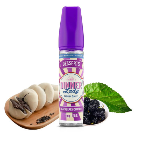 BLACKBERRY CRUMBLE 50ML 0% SUCRALOSE - DINNER LADY