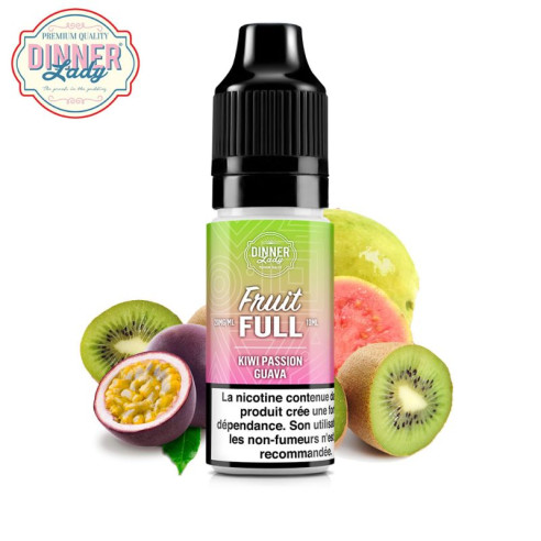 KIWI PASSION GUAVA 10ML NIC SALT - FRUIT FULL BY DINNER LADY