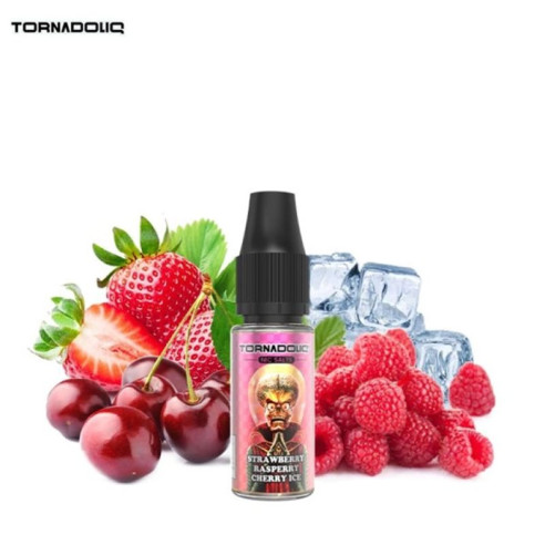 STRAWBERRY RASPBERRY CHERRY ICE 10ML NIC SALT - TORNADOLIQ