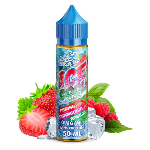 FRAISE FRAMBOISE BASILIC 50ML - ICE COOL BY LIQUIDAROM