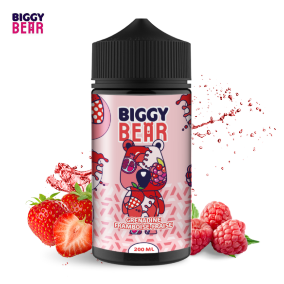GRENADINE FRAMBOISE FRAISE 200ML - BIGGY BEAR
