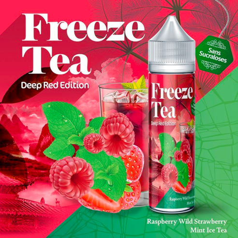 RASPBERRY MINT & WILD STRAWBERRY ICE TEA 50ML - FREEZE TEA BY MADE IN VAPE