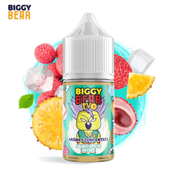 CONCENTRÉ ANANAS LITCHI GIVRÉS 30ML - BIGGY BEAR EVO