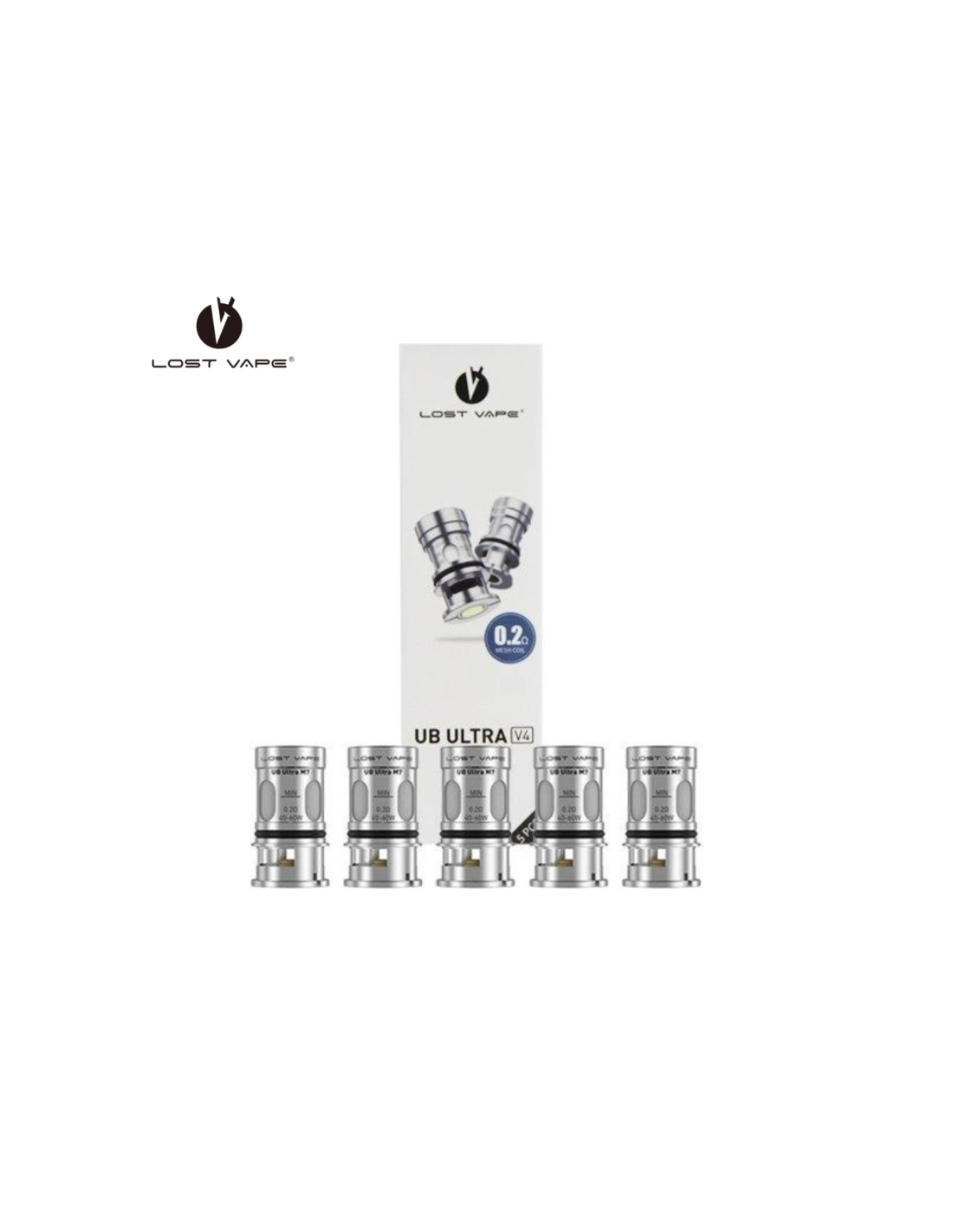 RÉSISTANCES UB ULTRA V4 M8-M7-M6 COIL V4 (5PCS) - LOST VAPE 8,49 € AlkaVape