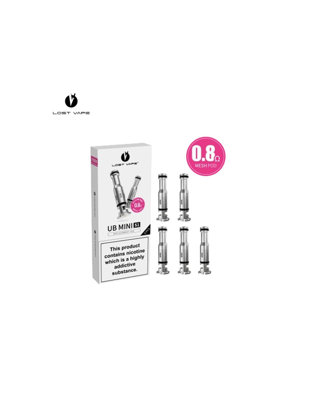 RÉSISTANCES UB MINI (5PCS) - LOST VAPE 7,64 € AlkaVape