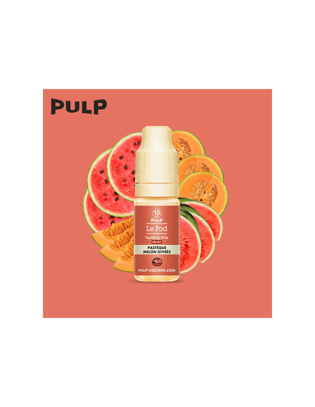 PASTÈQUE MELON GIVRÉS 10ML - POD BY PULP NIC SALT 4,99 € AlkaVape