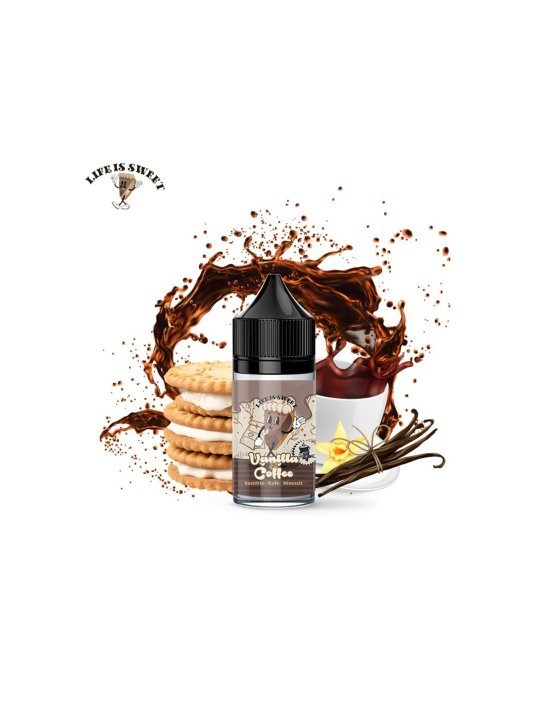 CONCENTRÉ VANILLA & COFFEE 30ML - LIFE IS SWEET 8,99 € AlkaVape