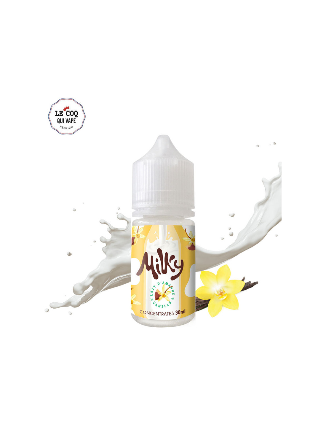 CONCENTRÉ MILKY AMANDE VANILLE 30ML - LE COQ QUI VAPE 8,99 € AlkaVape