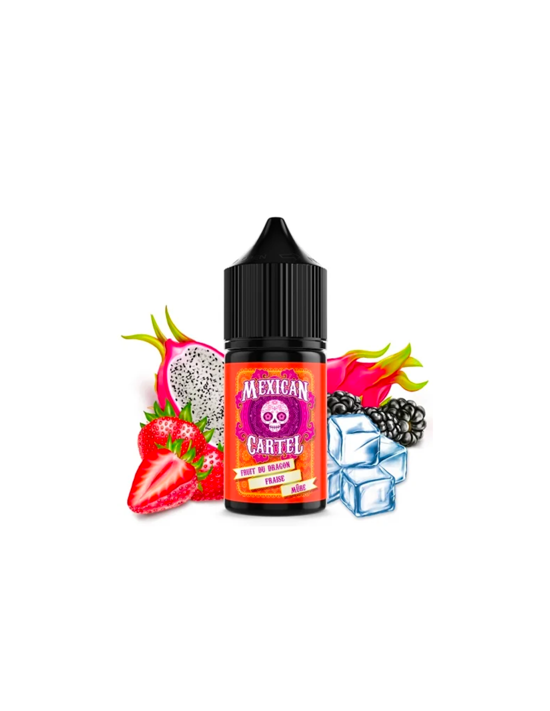 CONCENTRÉ FRUIT DU DRAGON FRAISE MURE 30ML - MEXICAN CARTEL 7,99 € AlkaVape