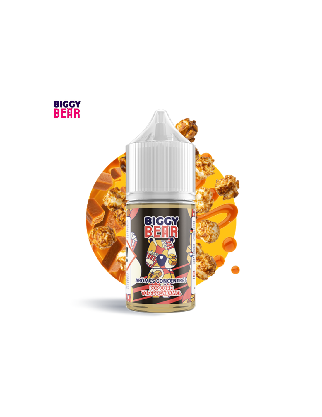 CONCENTRÉ POP CORN TOFFEE CARAMEL 30ML - BIGGY BEAR 7,99 € AlkaVape