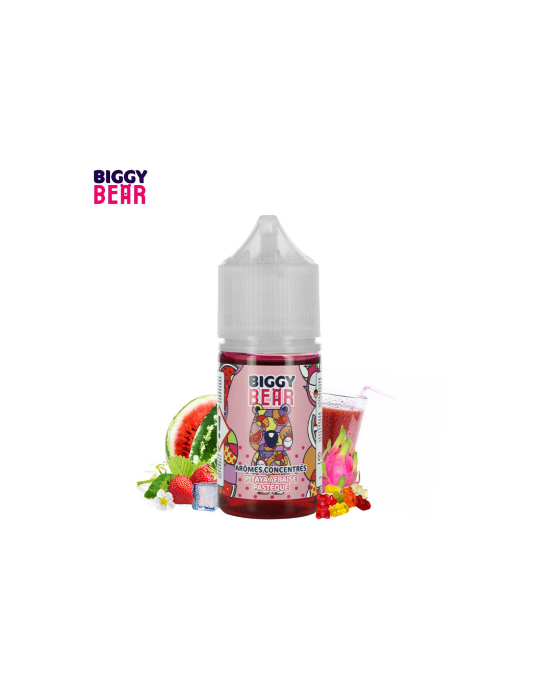 CONCENTRÉ PITAYA FRAISE PASTÈQUE 30ML - BIGGY BEAR 7,99 € AlkaVape