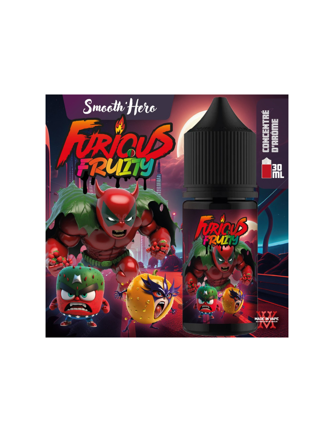 CONCENTRÉ SMOOTH'HERO 30ML - FURIOUS FRUITY BY MADE IN VAPE 7,99 € AlkaVape