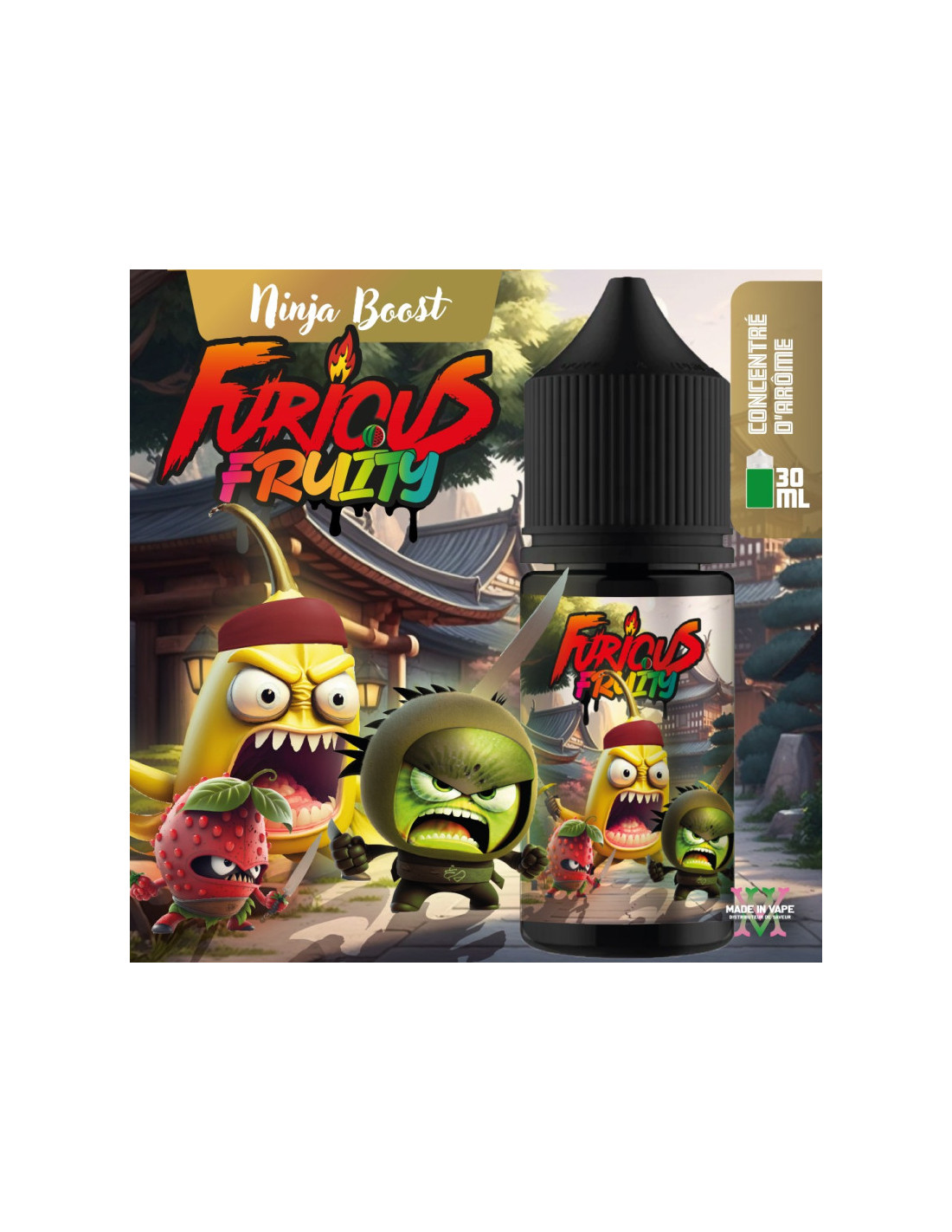 CONCENTRÉ NINJA BOOST 30ML - FURIOUS FRUITY BY MADE IN VAPE 7,99 € AlkaVape