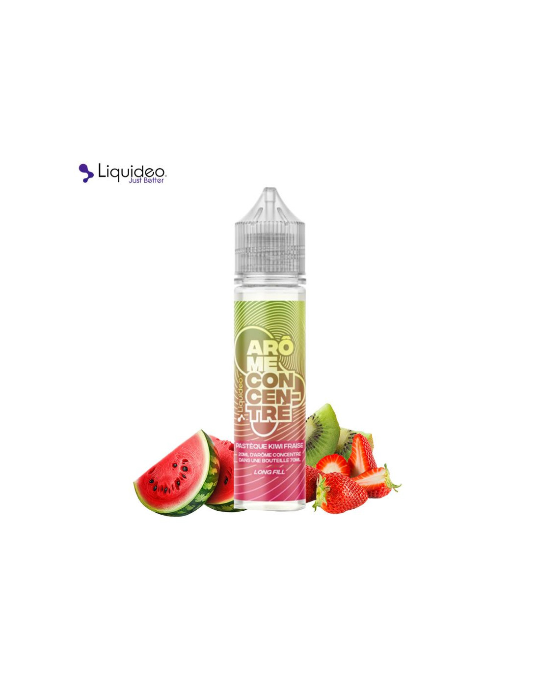 CONCENTRÉ PASTÈQUE KIWI FRAISE 20ML - LIQUIDEO LONGFILL 7,99 € AlkaVape