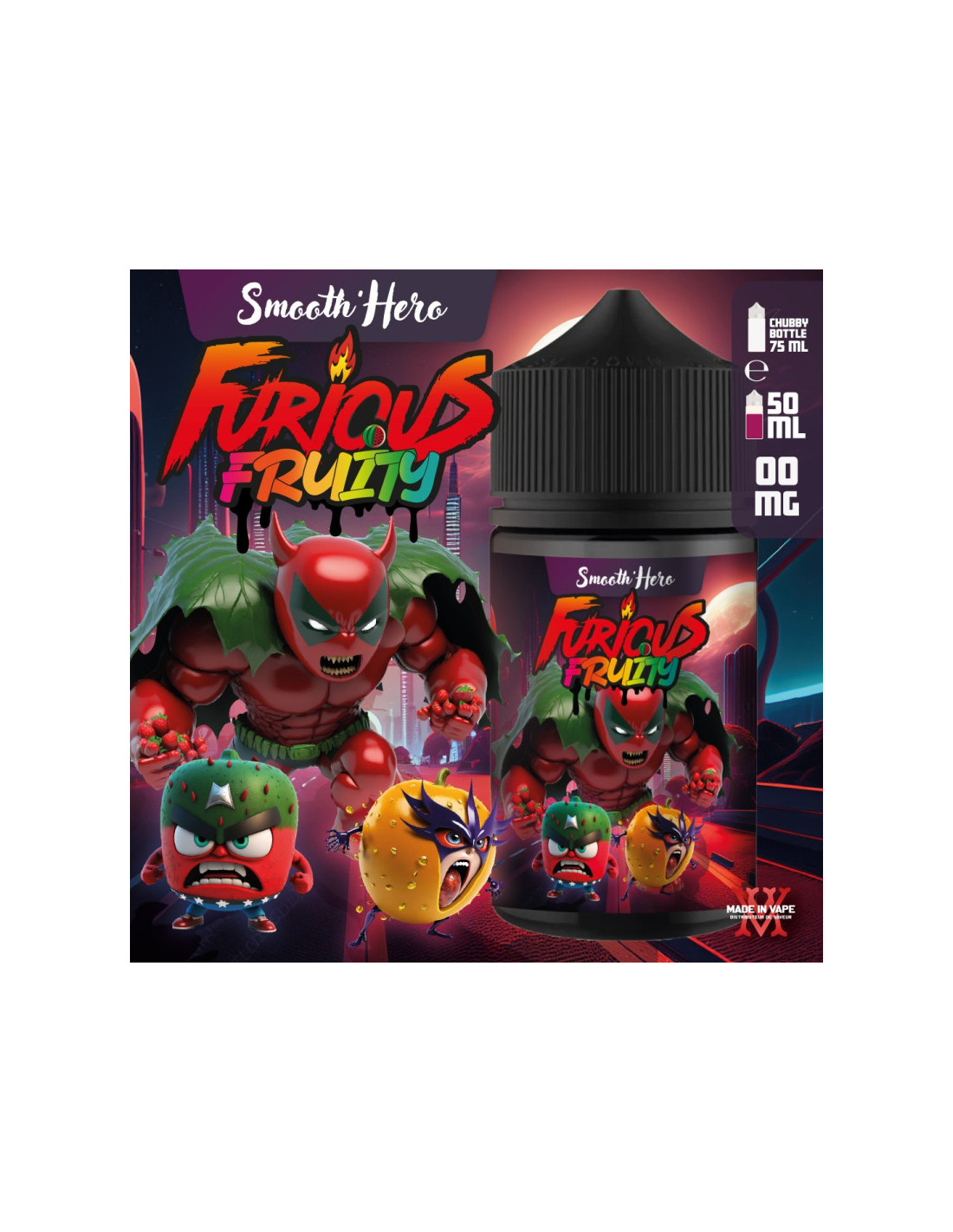SMOOTH'HERO 50ML - FURIOUS FRUITY BY MADE IN VAPE 13,99 € AlkaVape