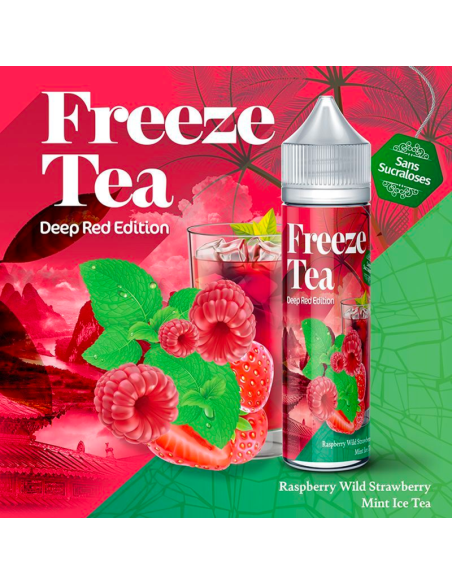 RASPBERRY MINT & WILD STRAWBERRY ICE TEA 50ML - FREEZE TEA BY MADE IN VAPE