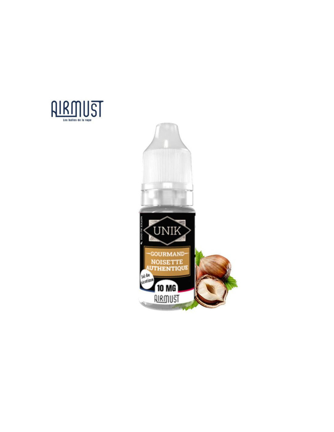 NOISETTE AUTHENTIQUE 10ML NIC SALT - UNIK BY AIRMUST 4,99 € AlkaVape