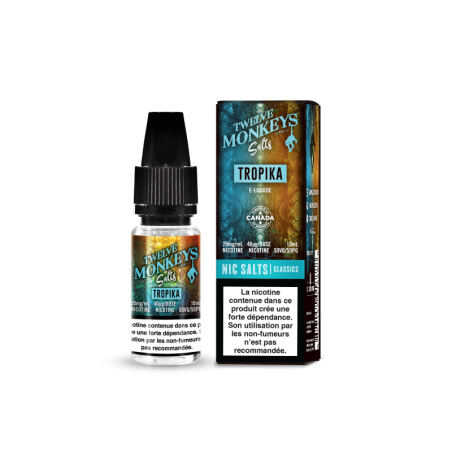 12 MONKEYS SALTS: TROPIKA-AlkaVape.fr - Vapotes - E-liquides - Résistances-4,99 €