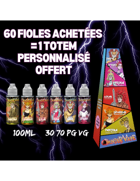 OFFRE THUNDER VAPE 100ML + TOTEM PERSONNALISÉ