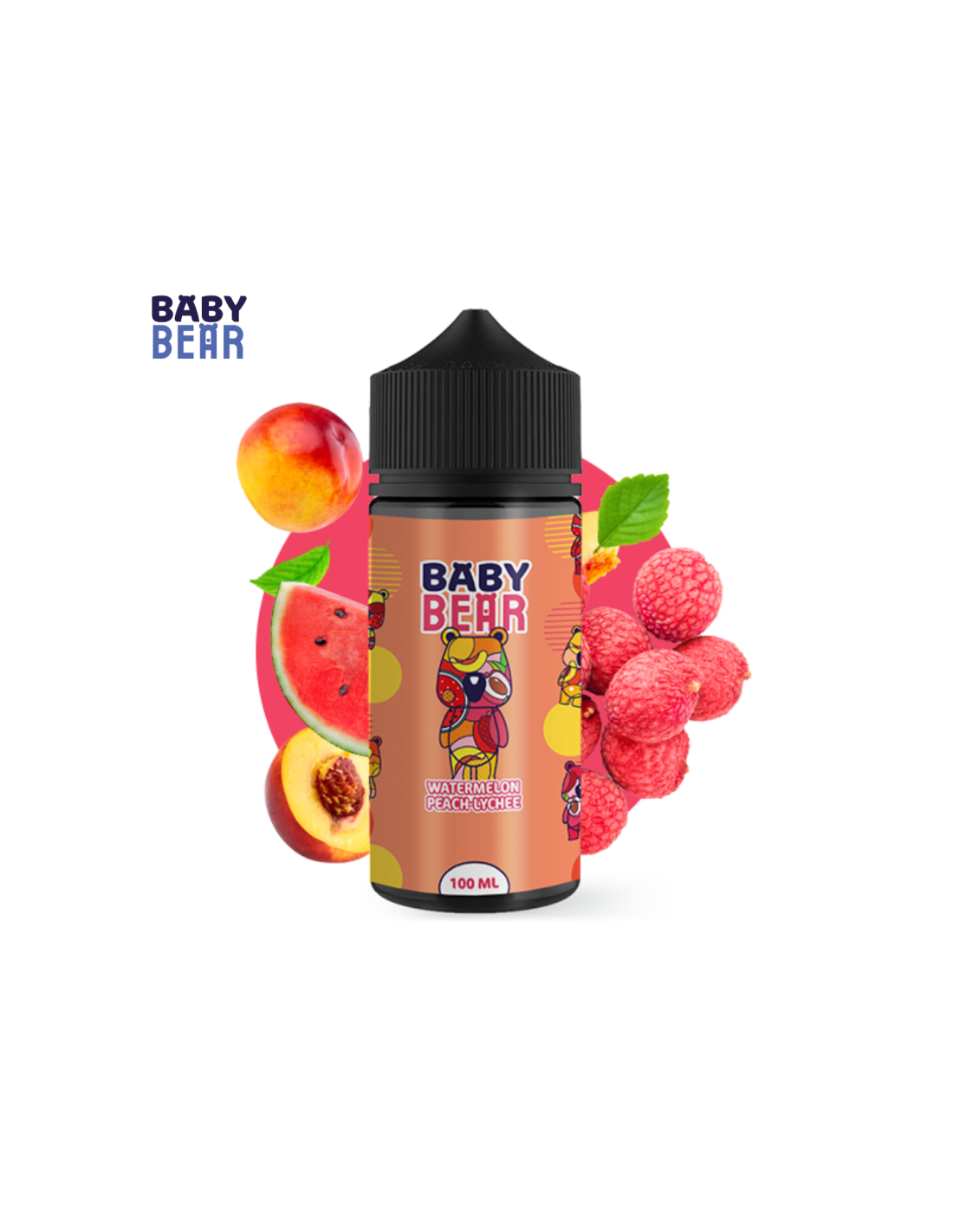 WATERMELON PEACH LYCHEE 100ML - BABY BEAR 17,99 € AlkaVape