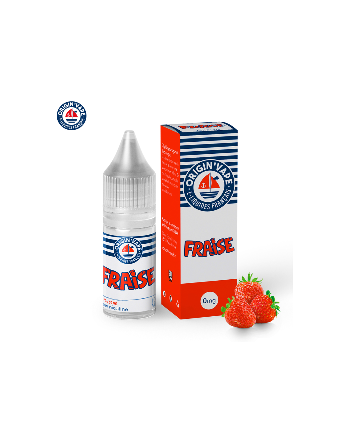 FRAISE 10ML (BOITE DE 10) - ORIGIN'VAPE 17,99 € AlkaVape