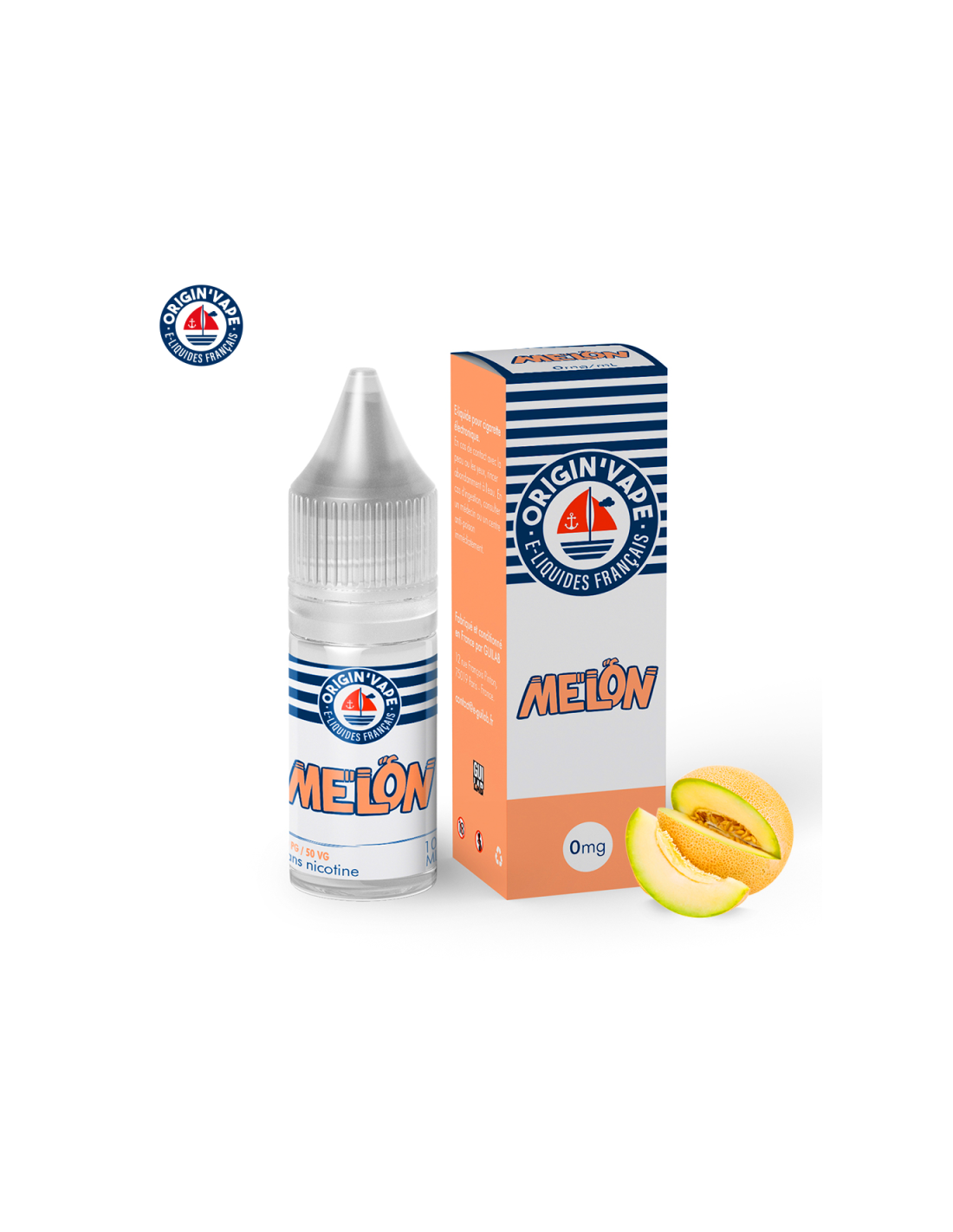 MELON 10ML (BOITE DE 10) - ORIGIN'VAPE 17,99 € AlkaVape