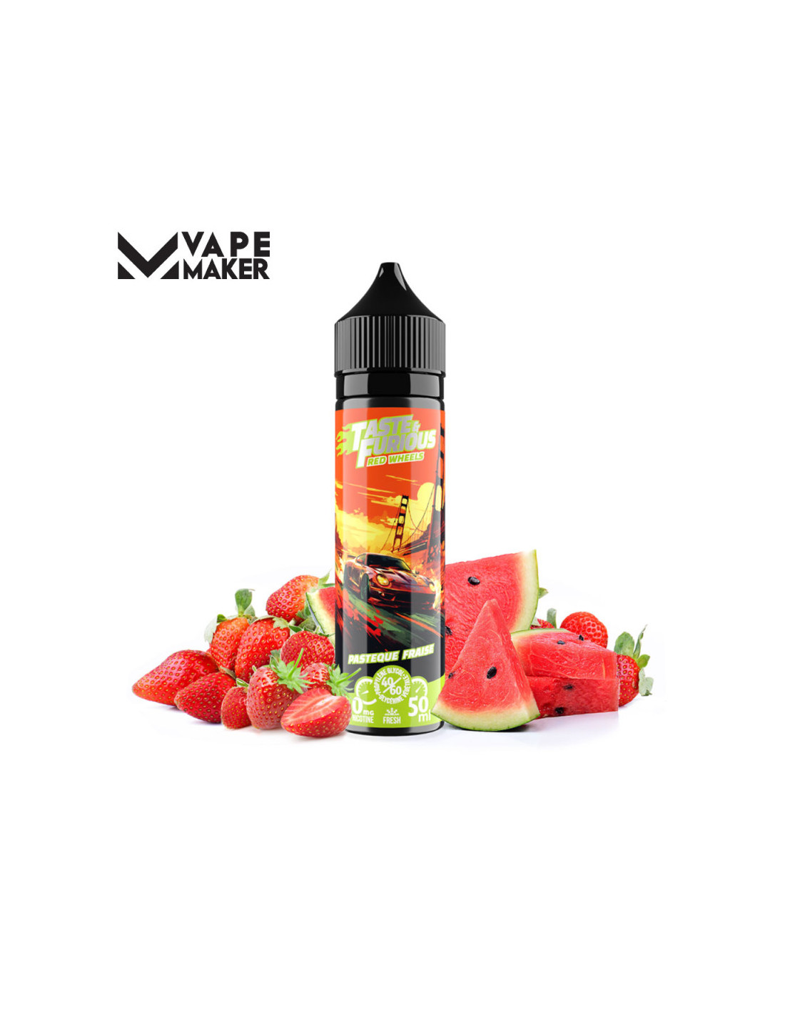 RED WHEELS 50ML - TASTE & FURIOUS BY VAPE MAKER 13,99 € AlkaVape