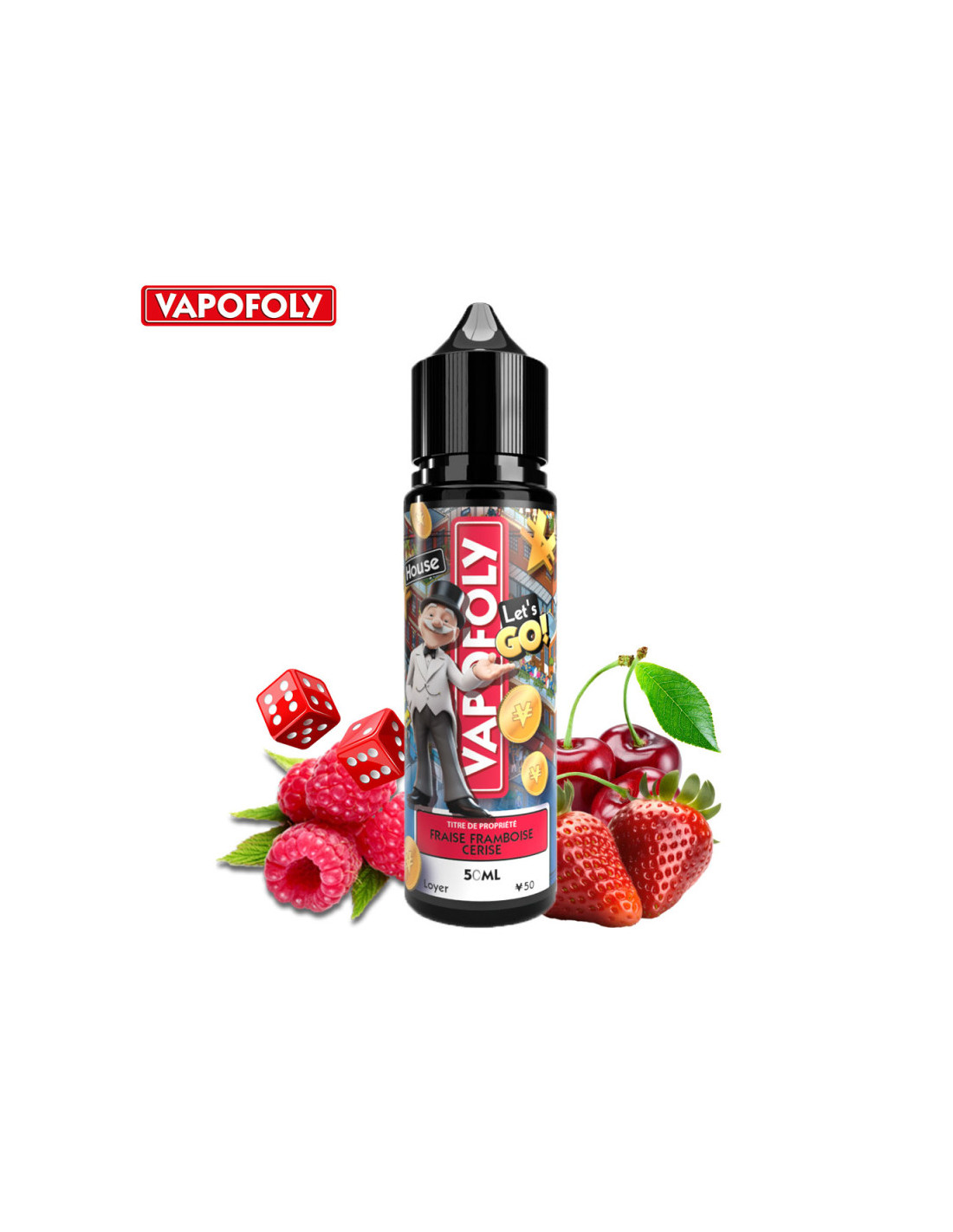 FRAISE FRAMBOISE CERISE 50ML - VAPOFOLY 13,99 € AlkaVape
