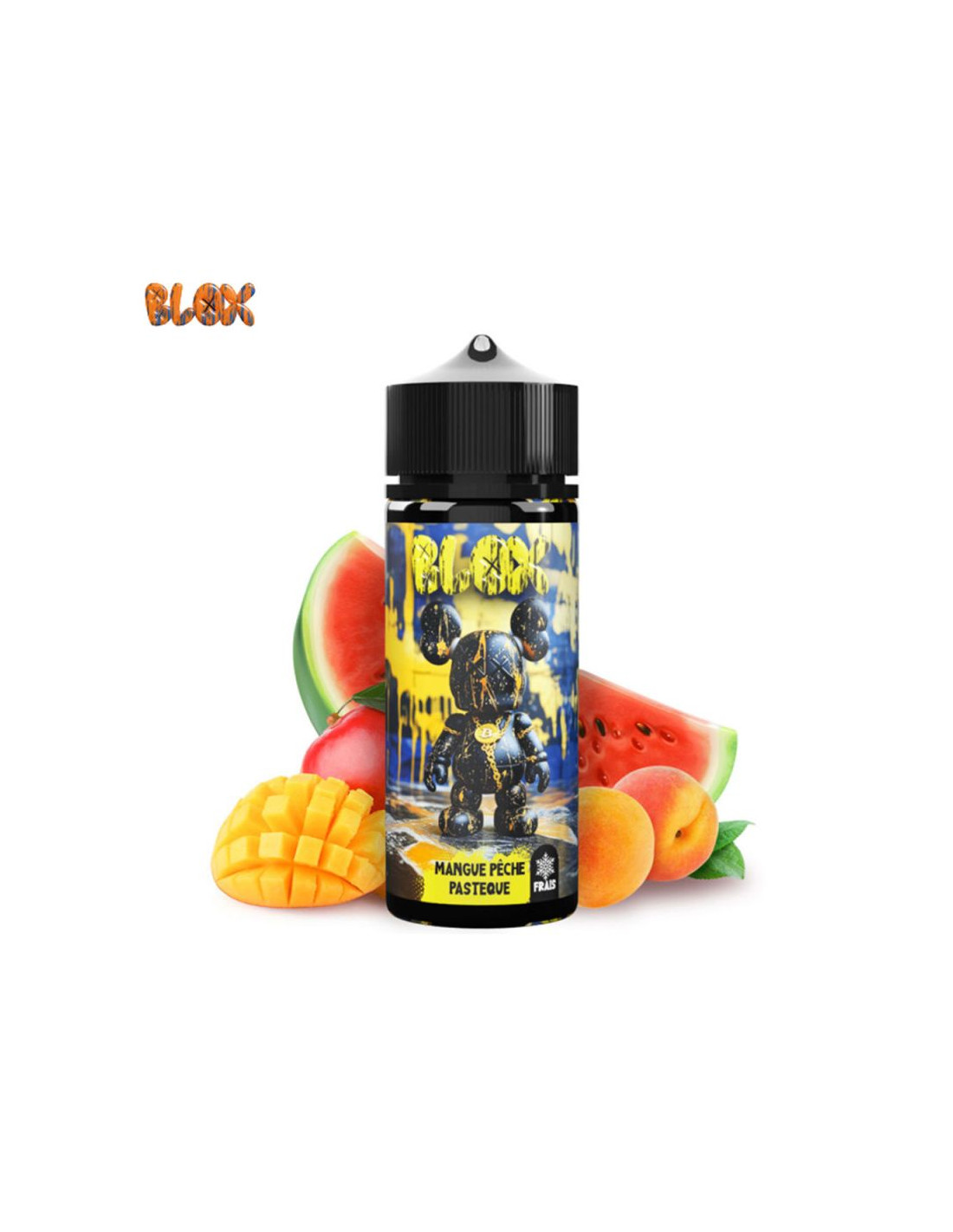 MANGUE PÊCHE PASTÈQUE FRAIS 100ML - BLOX 17,99 € AlkaVape